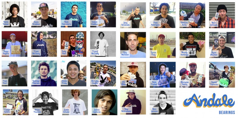 Andale bearings Team Riders